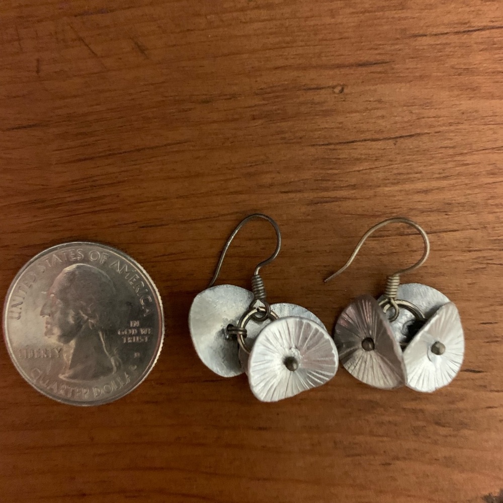 Three drop earrings